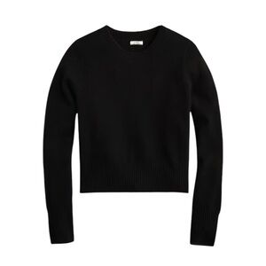 J. Crew Elegant Black Crew Neck Sweater